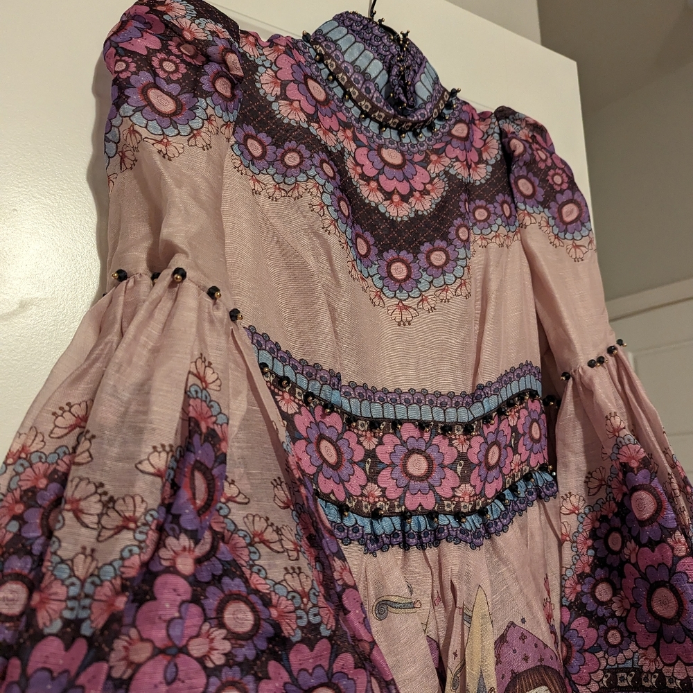Zimmermann Celestial Bell Sleeve Minidress NWT - Picture 3 of 12